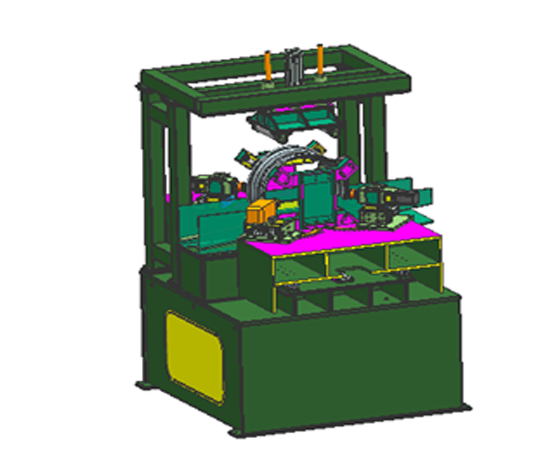 Машина для снятия заусенцев с кромок колесных ободьев